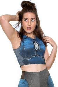 Nighthawk Blue Crop Top