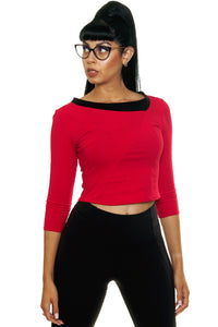 Original Retro Crop Top in Red