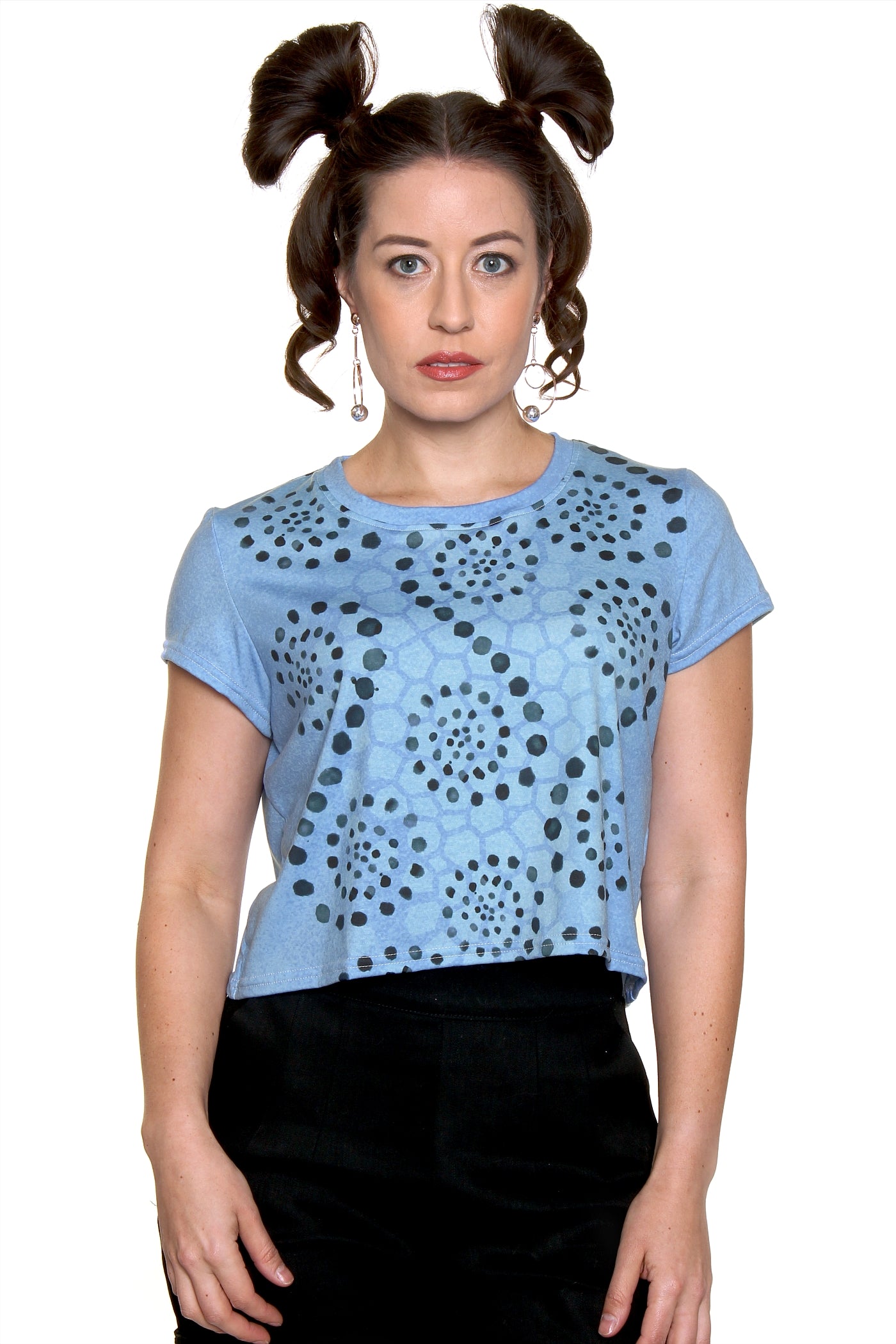 Radiant Swirls Loose Crop Top