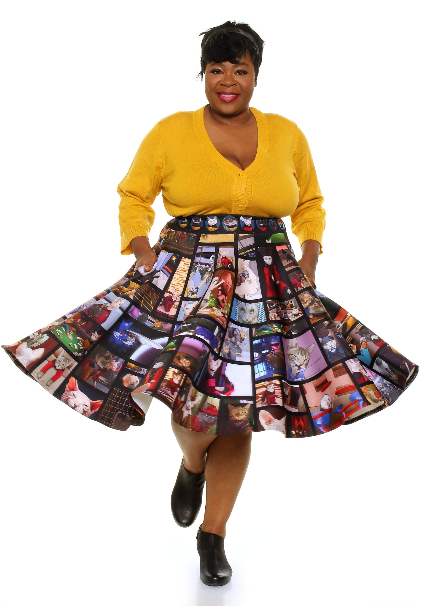 Star Trek™ TNG Cats Midi Skirt